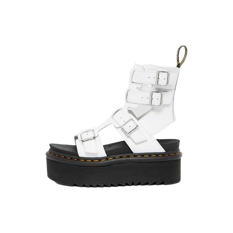 Dr. Martens Leather Chunky Gladiator Fashion Sandals Women Sandals White 27354100 36