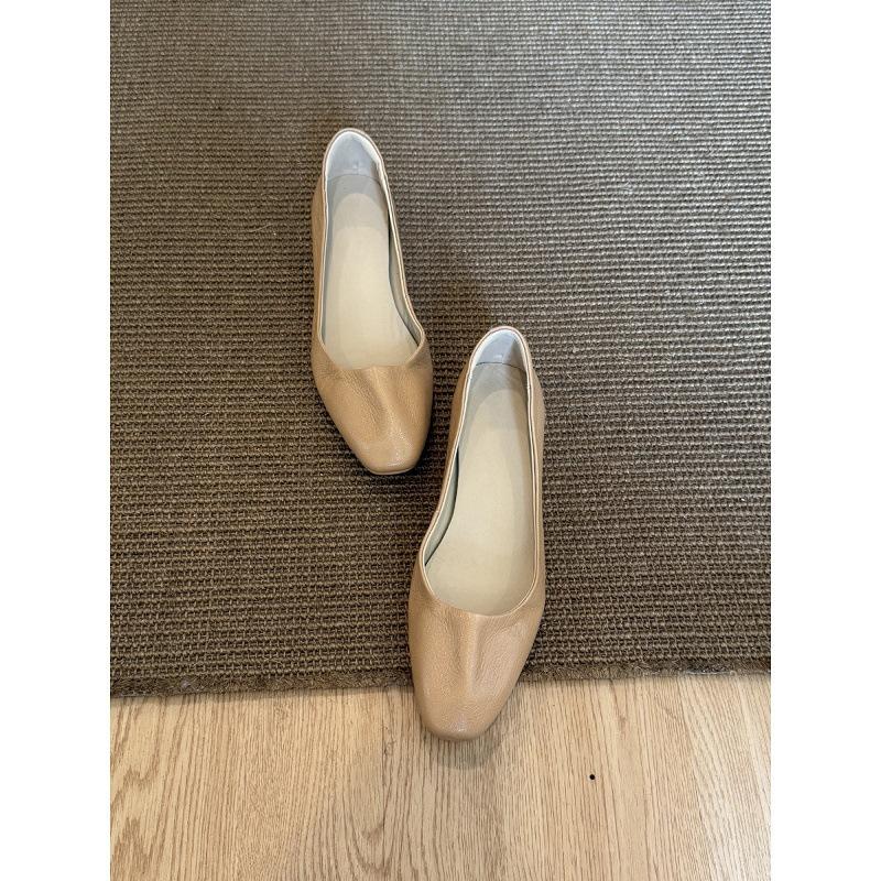 Sheepskin version~ French temperament inner height increase single shoes shallow mouth versatile one pedal commuter shoes simple professional work sh