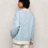 Oversized Plaid Sweater for Women Autumn Winter Soft Warm Pullovers Knitted Top