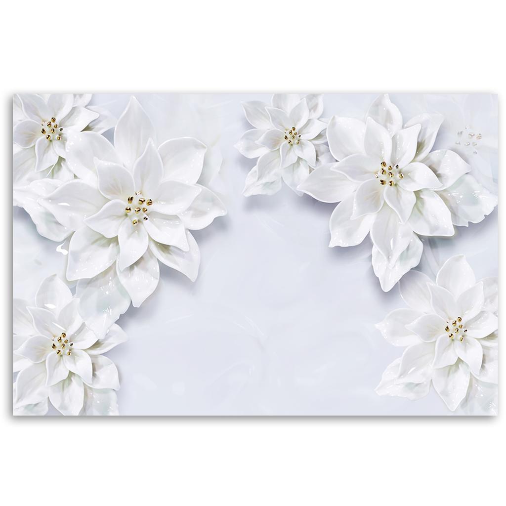 Canvas Print, White Flowers Nature Plants