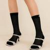 Marun5 Generous See-Through Rib Ankle Socks & Knee Socks