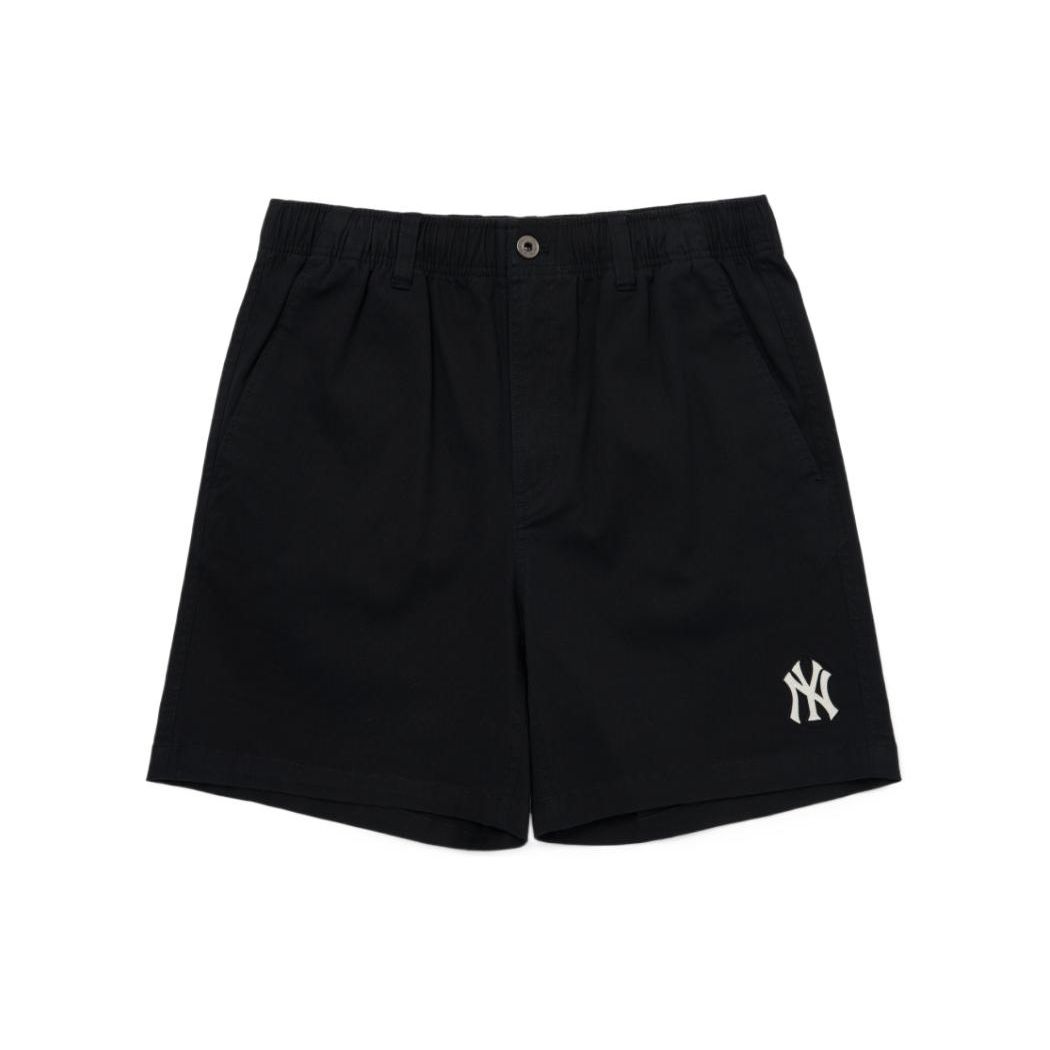 MLB New York Yankees Marke Logo Gerade Beine Freizeitshorts Unisex Shorts Schwarz 3ASMB0123-50BKS S black