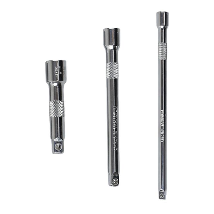 3Pcs Universals 3/8" or 1/2" Drive Socket Ratcheting Wrench Extension Bar 3 Length for Mechanics Hobbyists Enhances Grip
