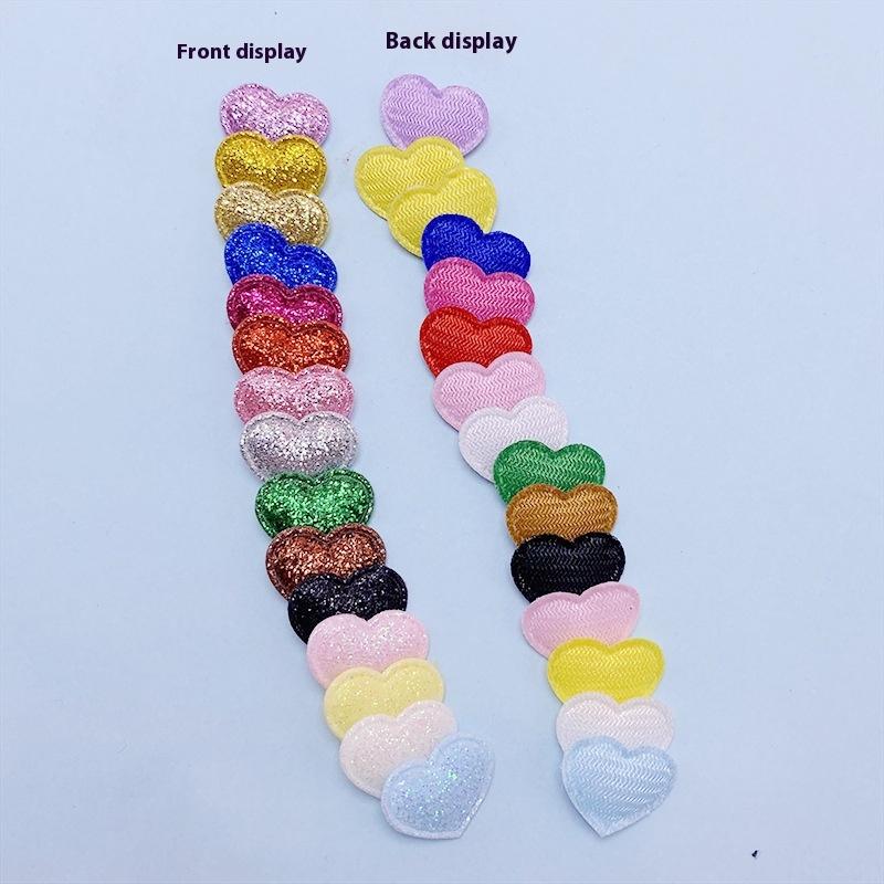 10 Stück/Set Bling Herz Aufnäher Gepolsterte Aufnäher Für DIY Kopfbedeckungen Haarspangen Dekoration Kleidung Hut Basteln Nähzubehör