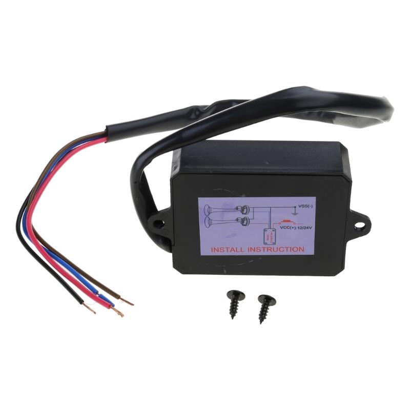 12 Sound Car Horn Controller Electric Horn Speaker 12V 24V Car Truck Air Horn Controller Automobile Speaker Horn