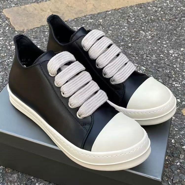 Autumn new leather round head low-top thick-soled lace-up sports and leisure shoe board