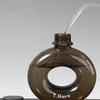 Creative Circle Sports Water Bottle Donut Shaped Cute Water Bottle for Girls Kawaii QQ Ring Outdoor Travel Juice Coffee Milk Cup