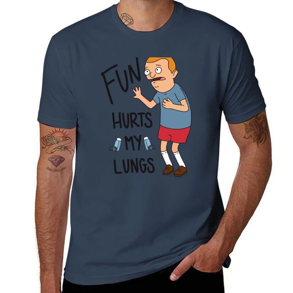 RegularSized Rudy quotFun hurts my lungsquot TShirt Casual Lightweight Short Sleeve Top