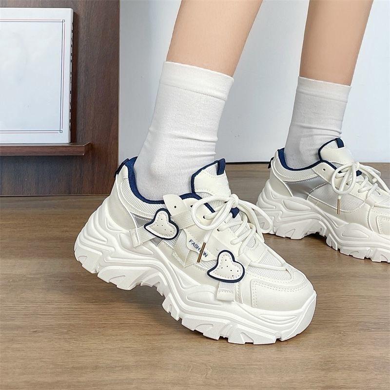 

Spring Autumn New Round Toe Thick Sole Comfortable Casual Women S Shoes Fashionable New Elegant Breathable Sexy Sports Shoes 36