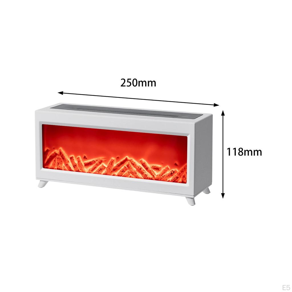 Plamenový aroma difuzér Zvlhčovač Stolní mlha pro kancelářský stůl Domov Černý