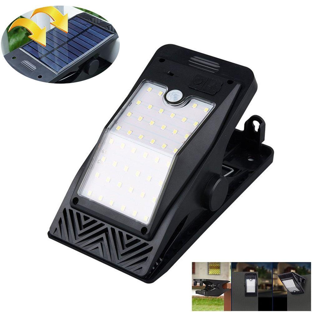 Durable Waterproof Solar Clip Light High Power 3 Modes Motion Sensor Lamp Wall Lighting Garden