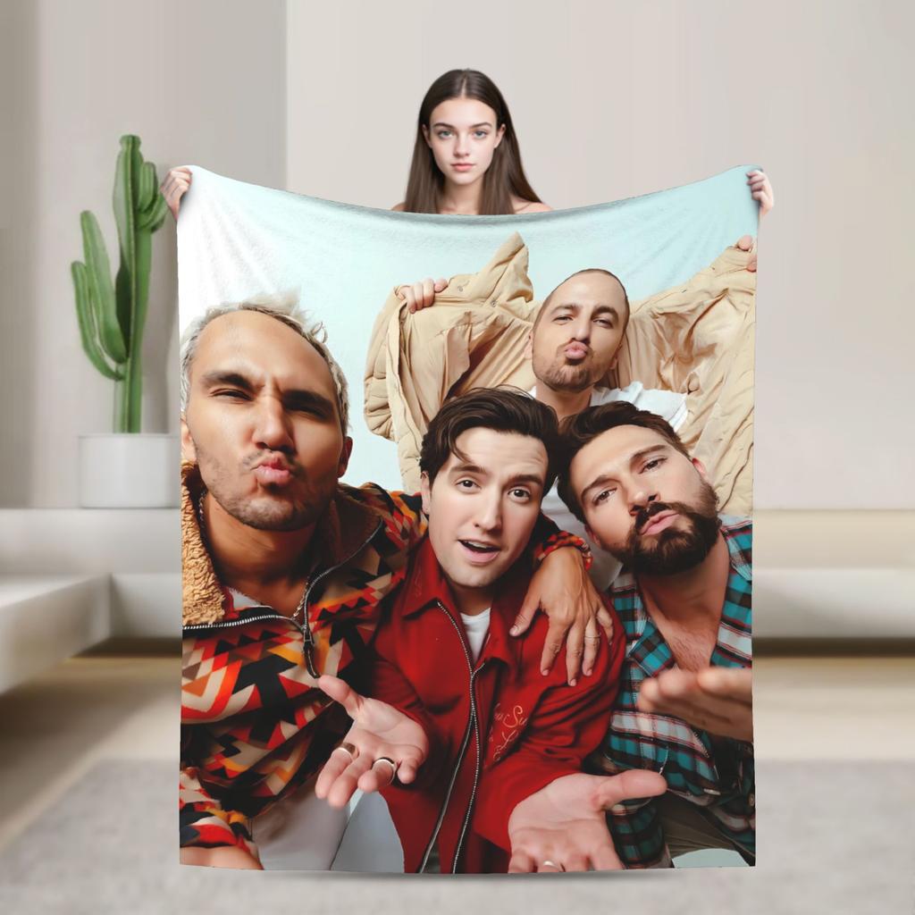 Big Time Rush Band Flannel Blanket Winter Super Soft Throw Blanket for Girls Boys Outdoor Funny Bedspread Sofa Bed Cover