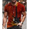 3D printed street fashion short sleeved T-shirt