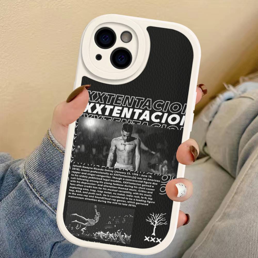 Rapper X-XXXTentacionS Phone Cover For IPhone 11 12 13 14 15 16 Pro Max Mini Plus Soft Leather Case