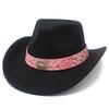 European and American retro style western cowboy hat female elegance crimping design party top hat fashion literary jazz hat