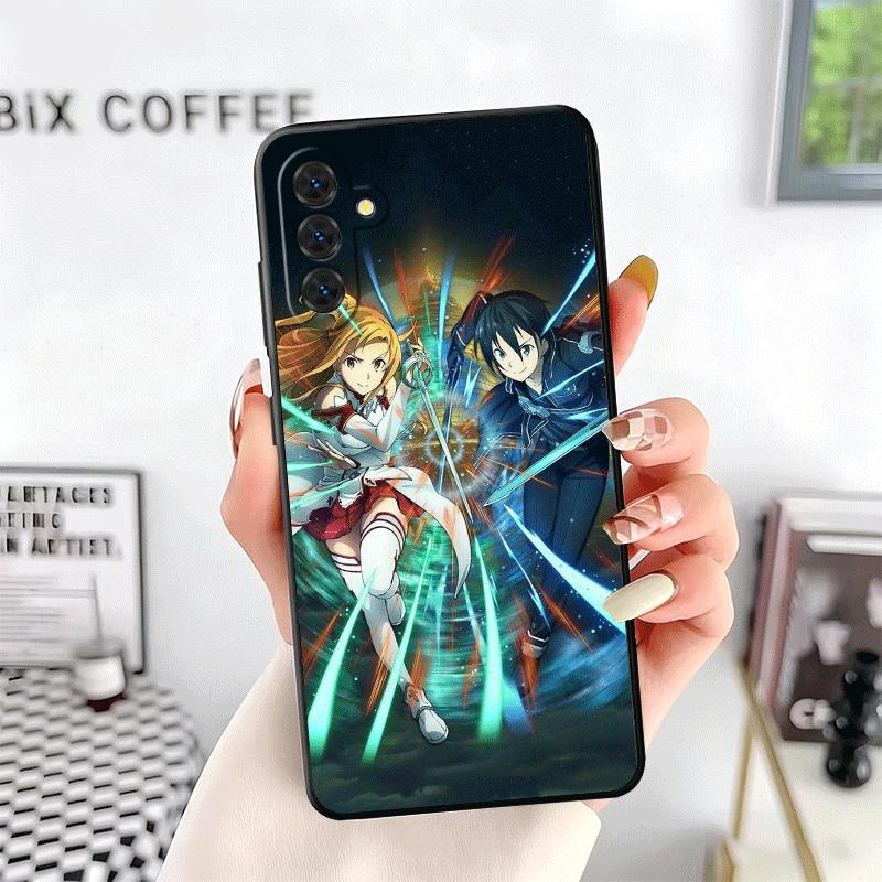 S-Sword O-Online SAO Anime Soft Phone Case for Samsung A17 A37 A57 A16 A26 A36 A56 A15 A25 A35 A55 A14 A24 A34 A54 A13 A23 A33 A