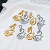18K Gold-Plated Swan Pearl Pendant Necklace