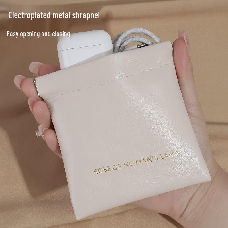 Clamshell Mini PU Earphone Case & Coin Purse - Candy Color Lipstick Storage Pouch