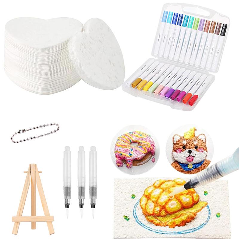 

Latest Magic Puffy Paint Kit Sponge Puffy Drawing Texture Painting Kit 3D Drawing Surprise Canvas Sponge Diy Handmade Art Supplies