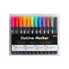 DIY Colored Handbook Highlighter Christmas Card Drawing Outline Pen 5ml
