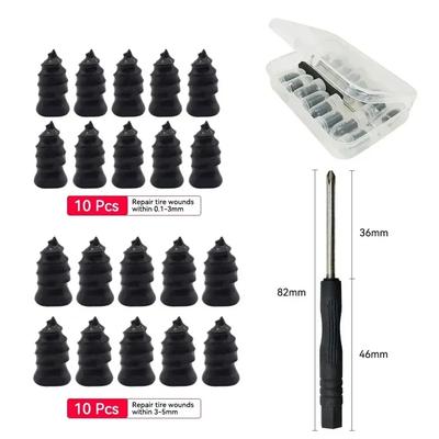 10pcs Car Vacuum Tire Repair Tubeless Tire Repair Rubber Nails Tyre Professional Puncture Repair Nail Universal Auto Repair Tool