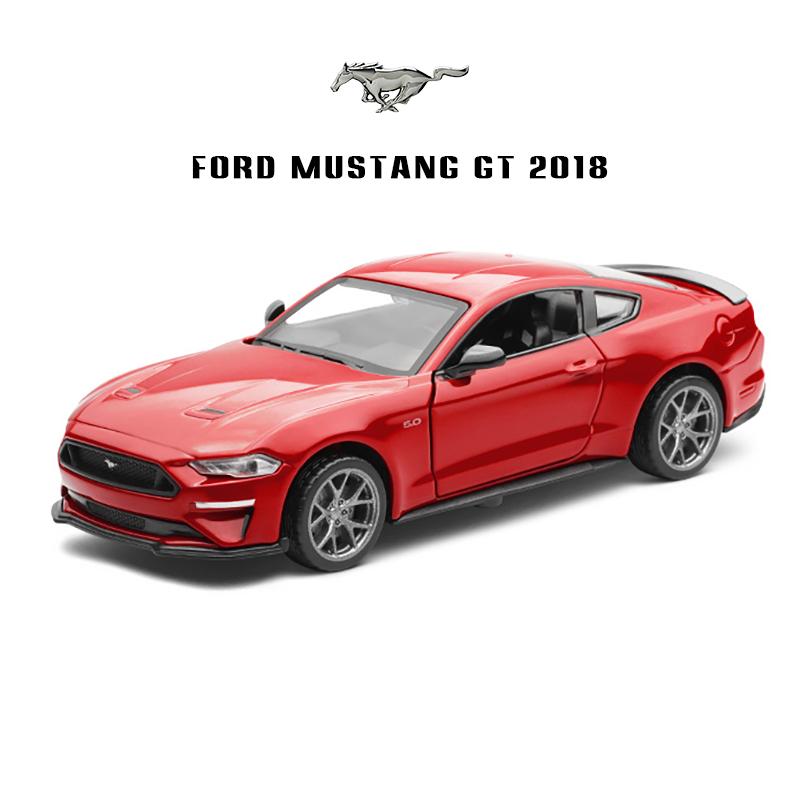1/34 skala Ford Mustang GT 2018 Modell Auto Diecast Spielzeug Fahrzeug Kind Geschenk Sammlung