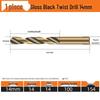 High-Speed Steel Straight Shank Twist Drill Bit, Black and Yellow, Fully Ground