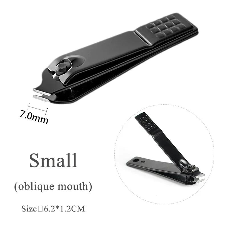 1/3/5Pcs Black Nail Clippers Stainless Steel Nail Cutter Thick Scissor Plier Toenail Fingernail Professional Manicure Trimmer