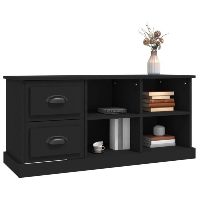 VidaXL TV Cabinet Black 102x35.5x47.5 Cm Engineered Wood 816177