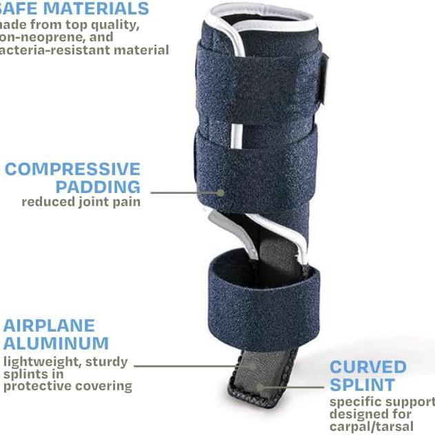 Veterinarian Approved Dog Ankle Carpal Support Brace Lightweight Aluminum Splint Anti-Limp Compression Neoprene Leg Wrap For Small Medium Large Dogs