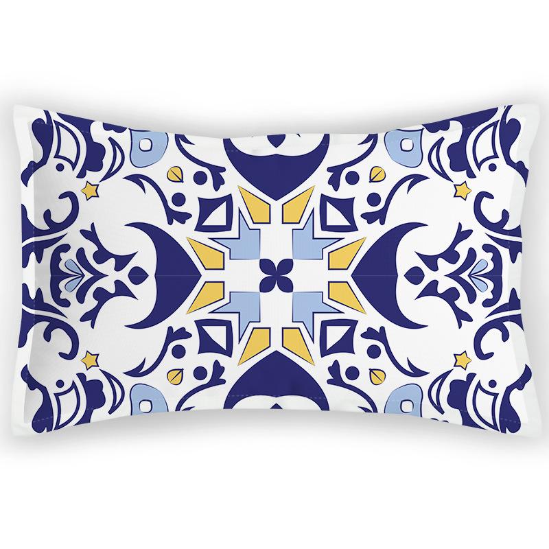 Retro Pillowcase, Classic and Elegant Velvet Twill Imitation Pillowcase, Home Bedding, Printed Satin Pattern, New Chinese Style Pillowcase