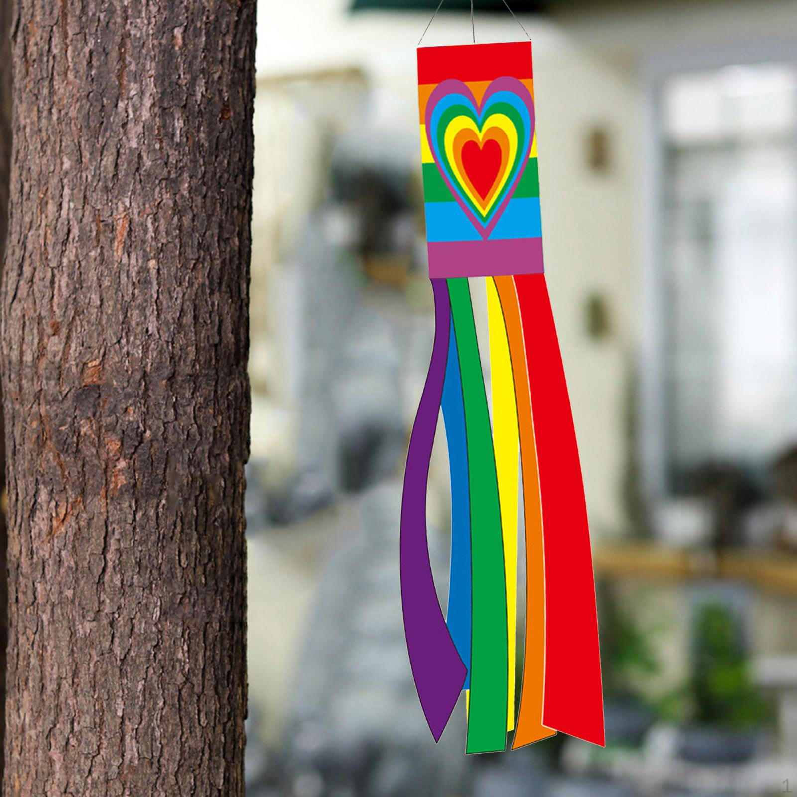 

Colorful Windsock Decorations with Long Tails, Tassel Reliable Streamer Flag Style D