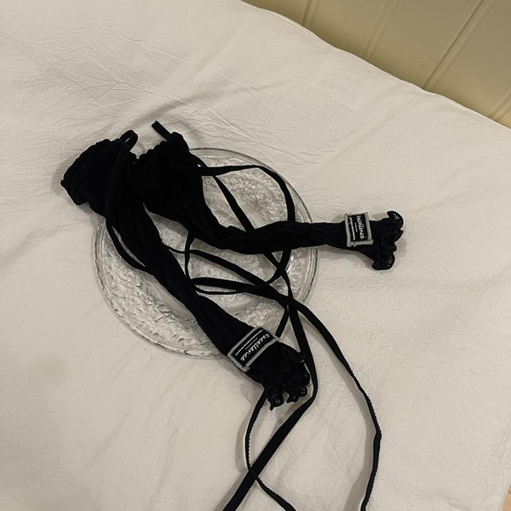 Sweet Y2K Lace Arm Sleeves Ribbon Fingerless Gloves Lolita Sun Protection Sleeves  Girl Party