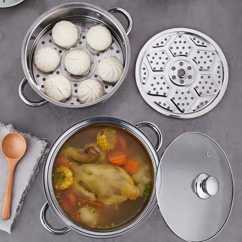 Yibobo Ya 26cm Double-Layer Steamer Pot
