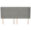 VidaXL Headboard with Ears Light Grey 163x23x118-128 Cm Velvet3118248