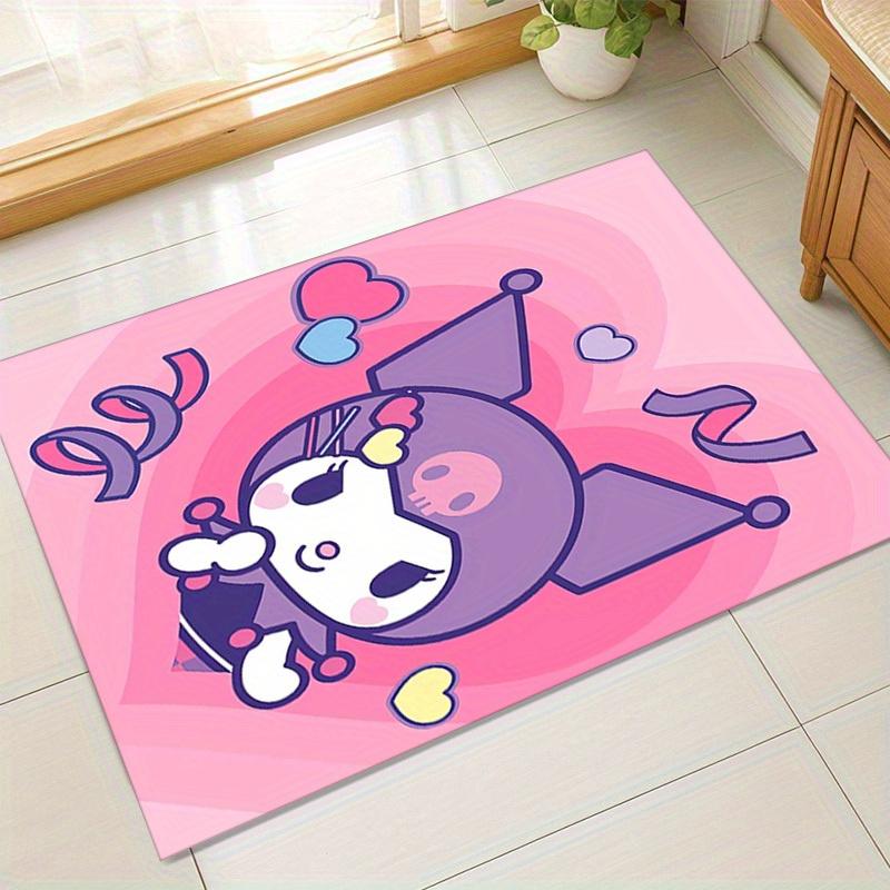 

1 шт. Милый коврик-плюшевая игрушка Sanrio Kuromi - Милый декор в виде сердца, Коврик для офиса, Наружный коврик, Подарок для домашнего декора z153 60cm by 90cm