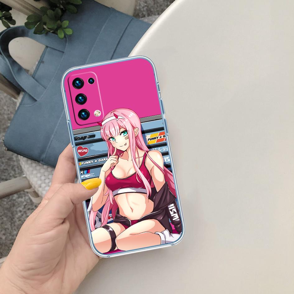 PP64 Zero Two Soft Shell Transparent Phone Case for Motorola Moto G7 G8 G9 G84 G85 G73 G24 G15 Z2 Play Power Plus