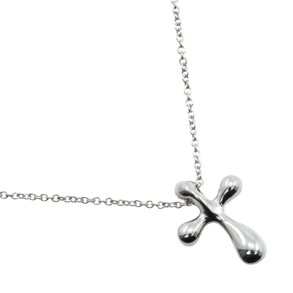 

TIFFANY&Co. Small cross Necklace Elsa Peretti Silver925 cross 2.6g Women Used