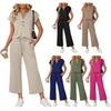 2026 Amazon Women's Two-piece Casual Suit Spring Vacation Beach Travel Wear Casual Commuter