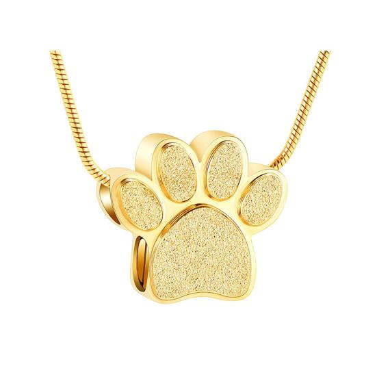 Yousheng Pet Urn Necklace for Ash Paw Print Cremation Keepsake Mini Urn Pendant Memorial Ash Jewelry for Cat Dog Ash Hair Nails
