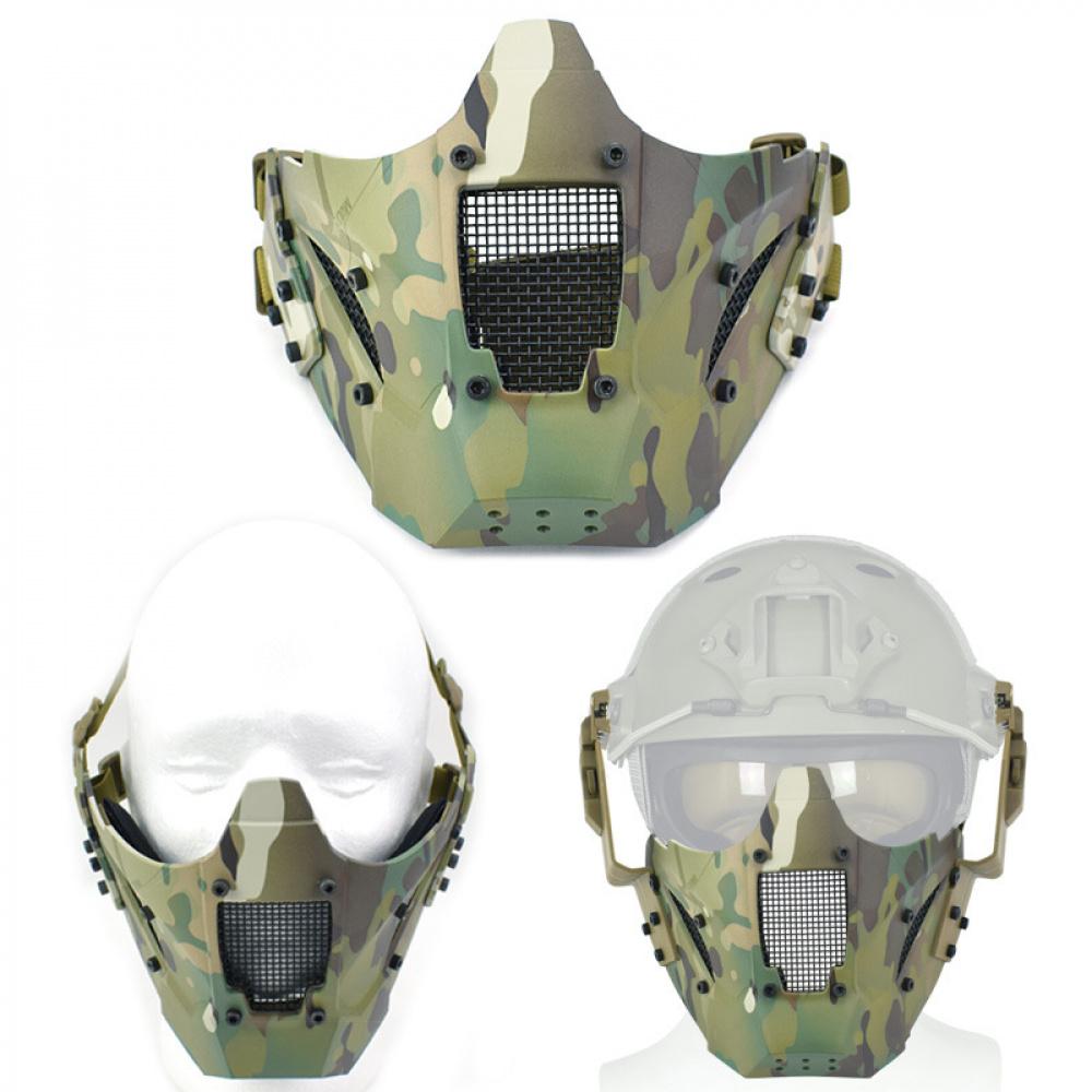 Skull Half-Face Ghost Tactical Mask, Breathable Protective Mask for Halloween Cosplay, CS Wargame Cycling & Military Fan Outdoor Sports
