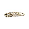 4Pcs Simple Plain Band Ring Set Minimalist Stackable Rings Gold Plated Fashion Jewelry for Women