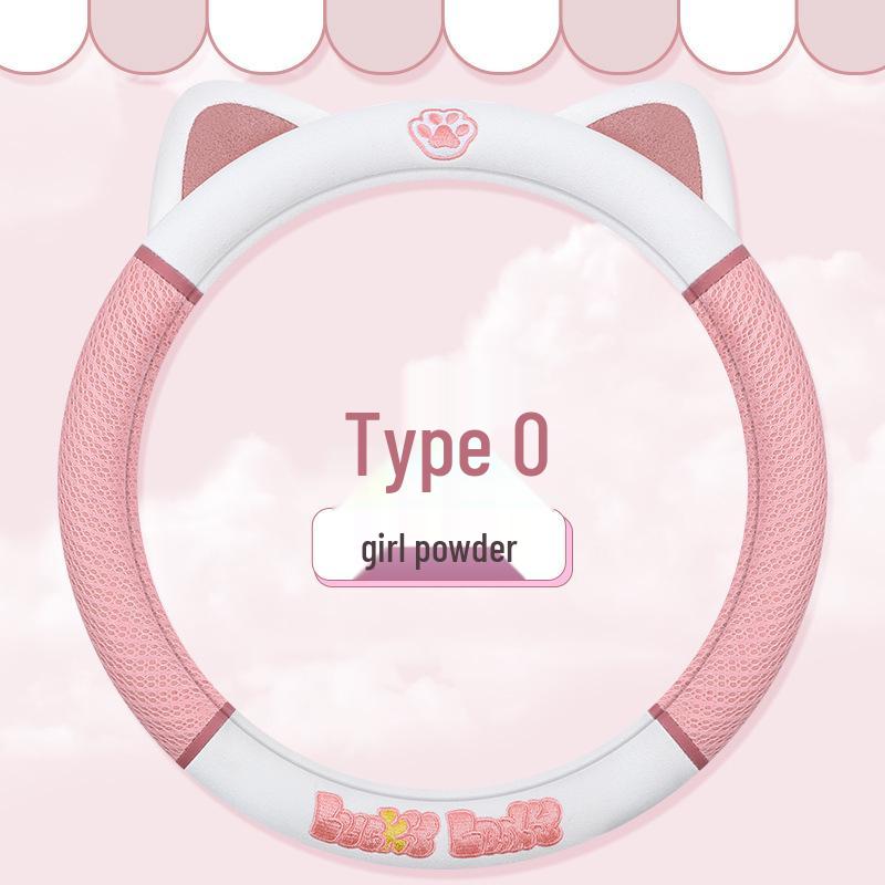 Cute Kitten Breathable Steering Wheel Cover 2023