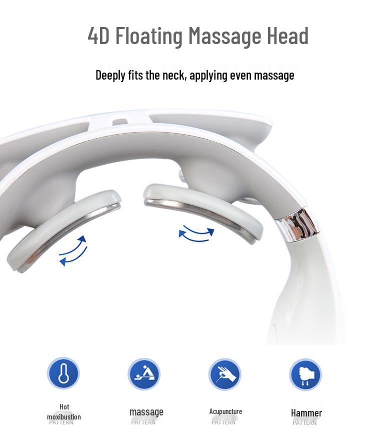 Smart Cervical Pulse Massager: Multi-Therapy Neck Protection & Rechargeable Device