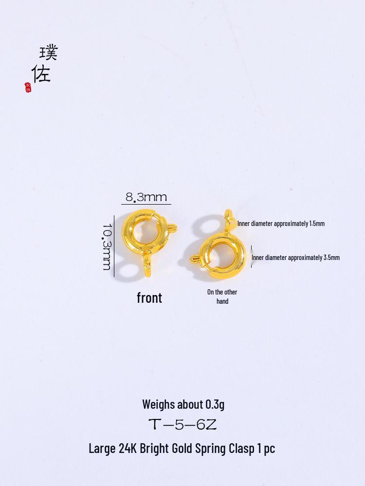 24K Gold Universal Spring Bracelet & Necklace Connector Clasp DIY Accessory
