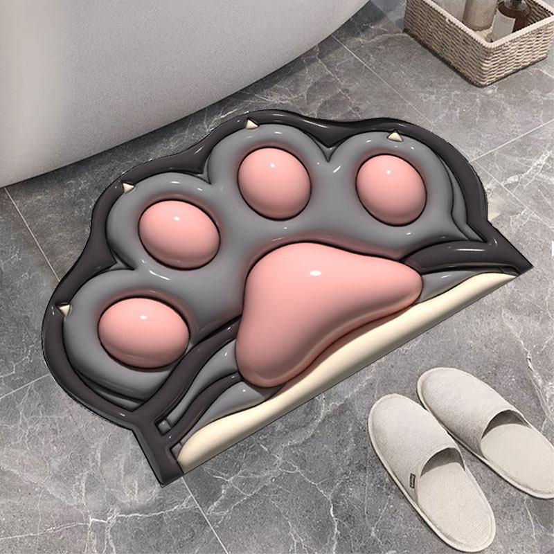Expandable Cartoon Diatomaceous Floor Mat: Quick-Drying, Water-Absorbent, Anti-Slip, Easy to Clean for Bathroom and Entrance.