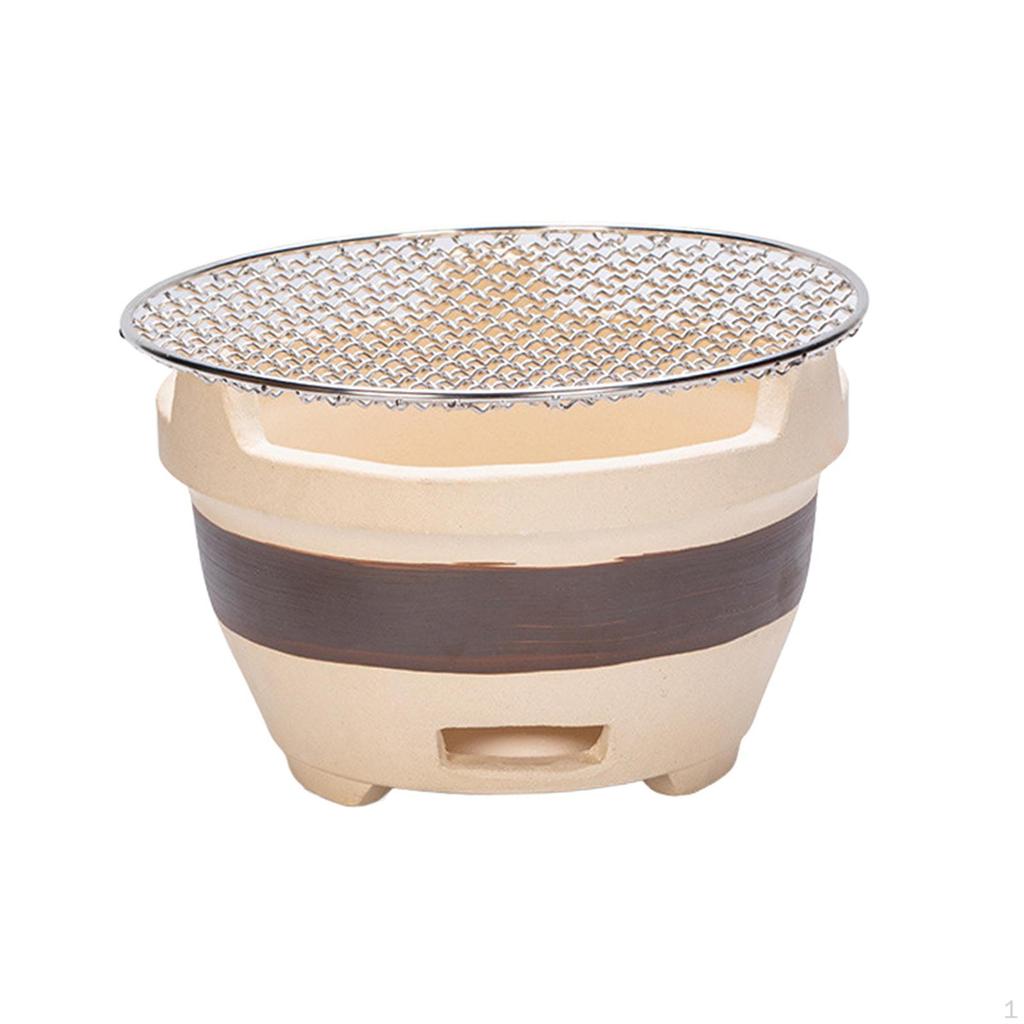 Small Charcoal Grill Camping Stove Household Barbecue Clay Stove, Japanese for Garden