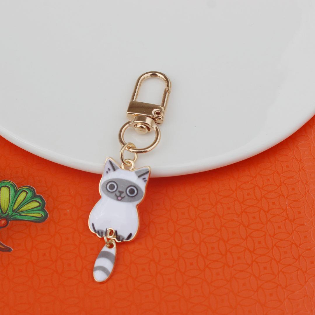 

Мультяшный котенок, сплав, брелок, с принтом, подвеска для украшения сумки, подарок