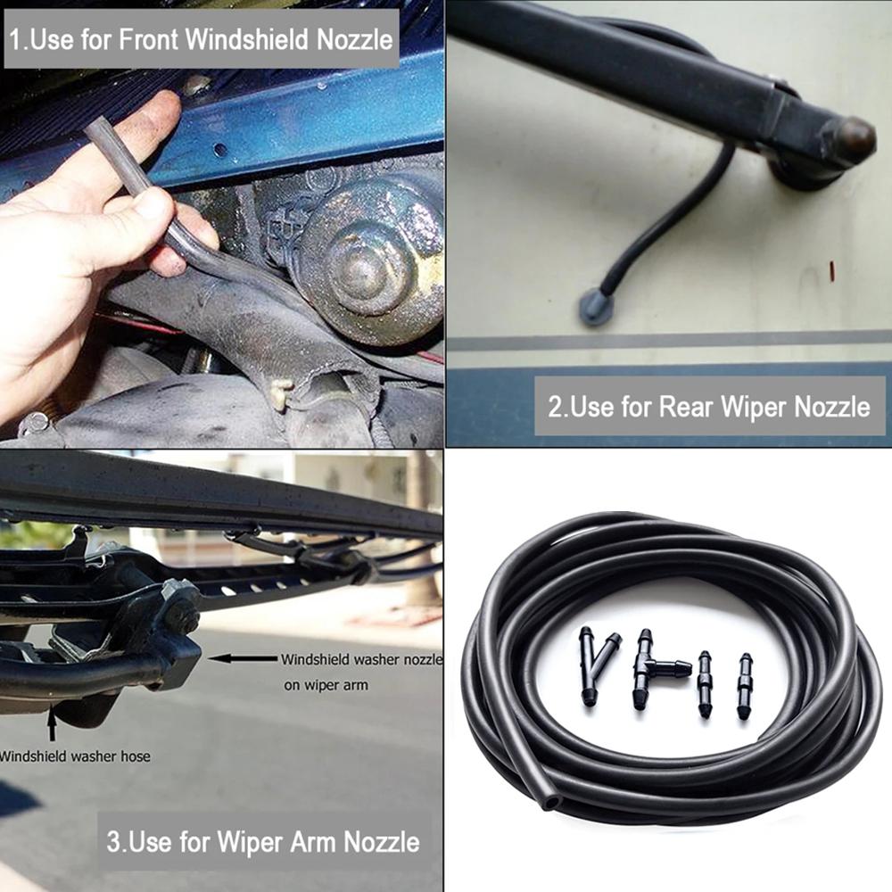 Universal-Auto-Sprührohrverbindungssatz, Scheibenwaschschlauch, Wischerblattrohr, Strahldüse, Wasserflüssigkeitsrohrverbinder, Ersatzsatz