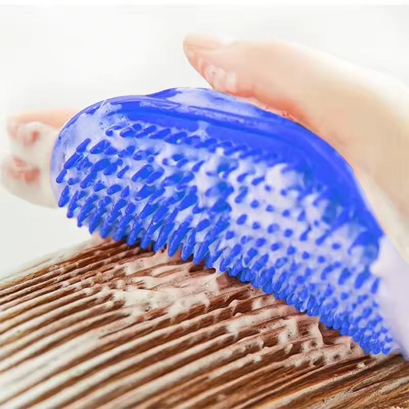 1PC Soft Rubber Dog Brush Comb Cat Bath Brush Rubber Glove Hair Fur Grooming Massage Brush For Dog Cats Pet Bath Supplies